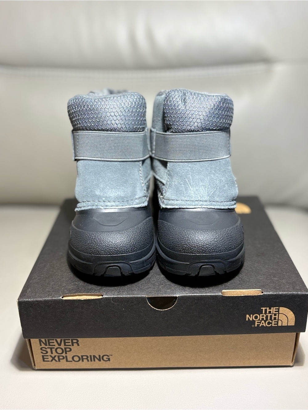 The North Face Kids Gray and Black Insulated Winter Boots